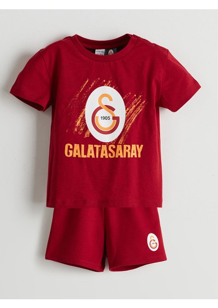 Yeni Sezon Galatasaray Baskili Erkek Bebek Sortlu Pijama Takimi - S5IS76Z1
