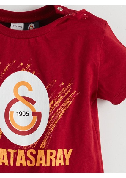 Yeni Sezon Galatasaray Baskili Erkek Bebek Sortlu Pijama Takimi - S5IS76Z1