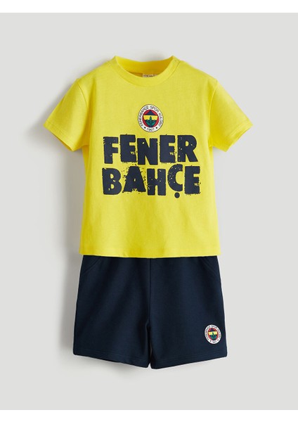 Yeni Sezon Fenerbahce Baskili Erkek Bebek Sortlu Pijama Takimi - S5IS64Z1