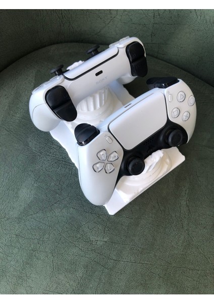 Antik Sütun Tasarımlı Çiftli Ps5 Dualsense Standı – 3D Baskı
