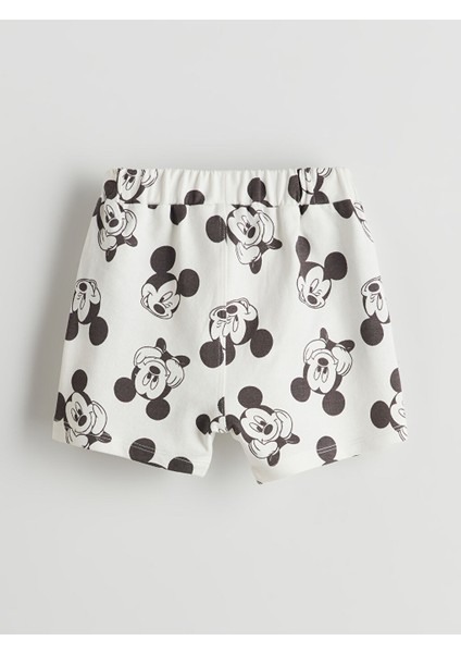 Yeni Sezon Mickey Mouse Baskili Erkek Bebek Sort 2'li - S5J804Z1