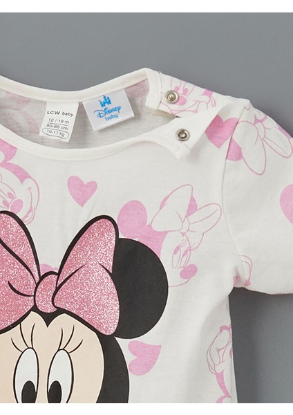 Yeni Sezon Minnie Mouse Baskili Kiz Bebek Sortlu Pijama Takim - S5EU34Z1