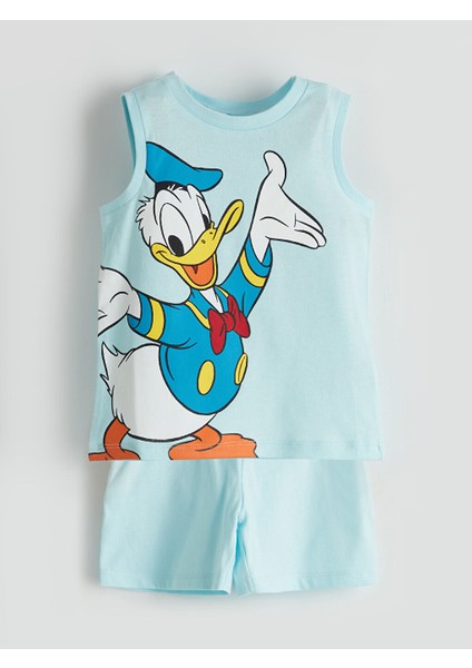 Yeni Sezon Donald Duck Baskili Erkek Bebek Sortlu Pijama Takim - S5H420Z1