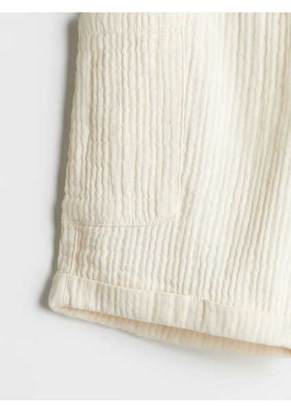 Yeni Sezon Beli Lastikli Basic Muslin Erkek Cocuk Sort - S5KR82Z1