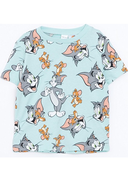 Yeni Sezon Tom ve Jerry Baskili Erkek Bebek Sortlu Pijama Takimi - S5CN38Z1