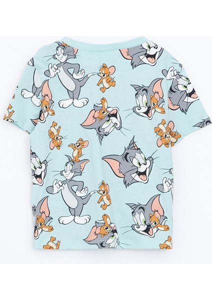Yeni Sezon Tom ve Jerry Baskili Erkek Bebek Sortlu Pijama Takimi - S5CN38Z1