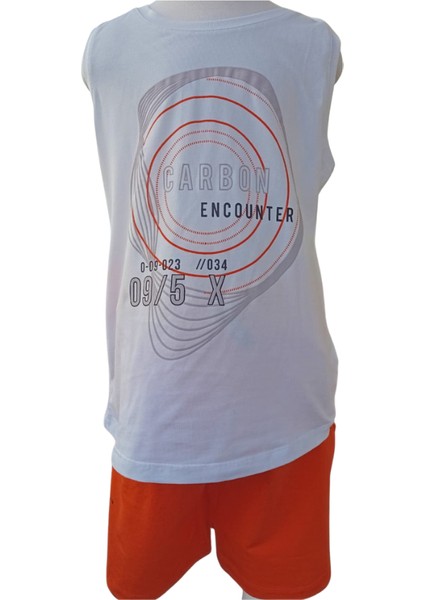 Erkek Çocuk Triathlon Power Baskılı Atlet T-Shirt Fermuarlı Bağcıklı Şort İkili Takım indirimleri