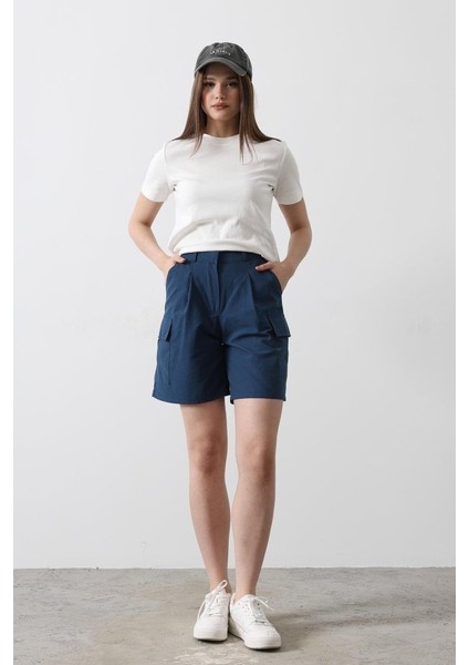 Gelirr Cargo Cepli Şort - Indigo