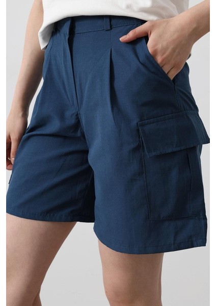 Gelirr Cargo Cepli Şort - Indigo