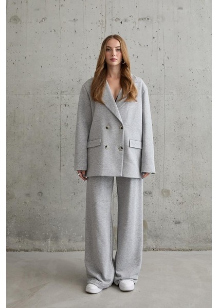 Gri 3-Iplik Comfort Ceket ve Pantolon Takım