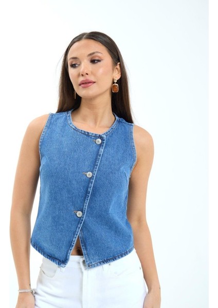 Gelirr 7401 Kot Yelek-Mavi