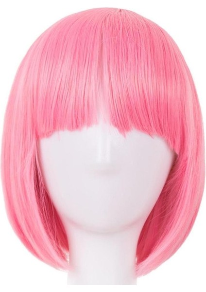 Kampanya Estevia Küt Peruk - Toz Pembe (Açık Pembe) (8585) Yeni!!!