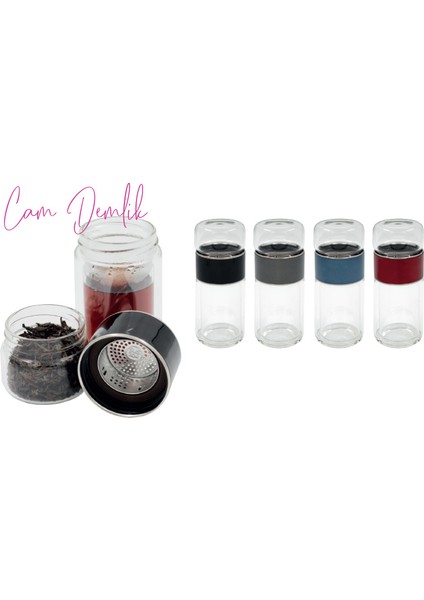 Fame 350ML Lacivert Cam Demlik