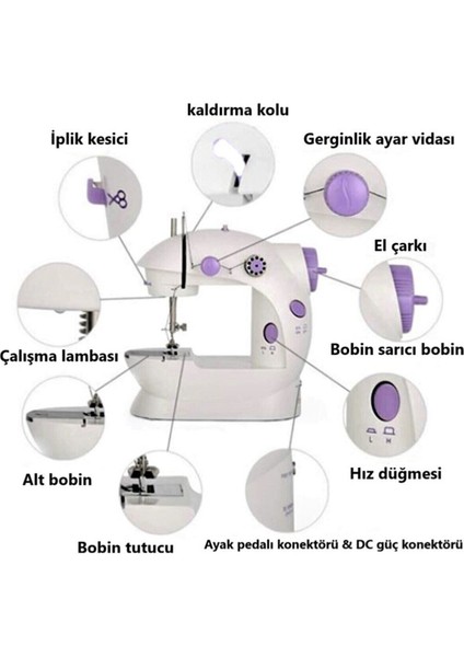 Fırsat Byr Dikiş Makinesi Mini Pedallı Elektrikli Yeni