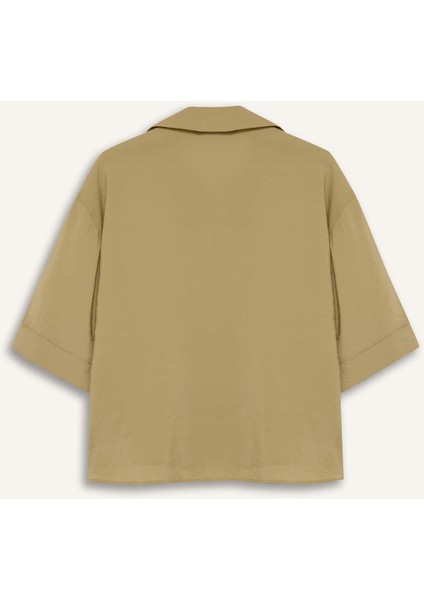 Oversize Geniş Kalıp Modal Yarım Kollu Gömlek F5676AX25SM modelleri