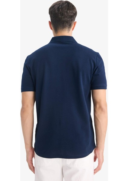 Regular Fit Polo Yaka Basic Düz Kısa Kollu Pike Tişört M7676AZ25SM
