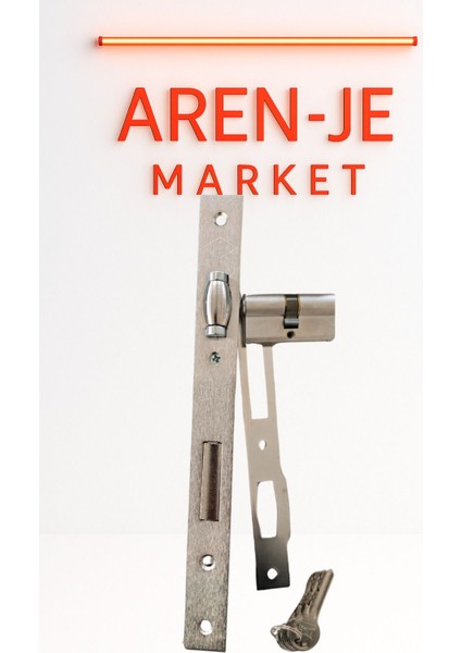 Aren-Je Kale 154 Silindirli Gömme Kapı Kilidi – Anahtarlı Model, 2 Yıl Garantili