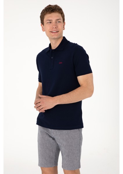 Erkek Lacivert Tişört Basic 50306007-VR033 indirimleri
