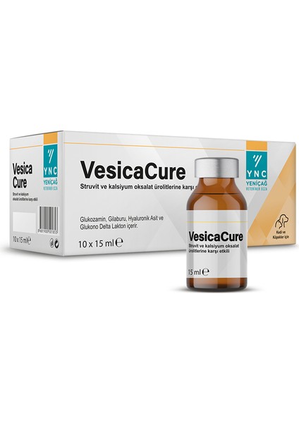 Vesicacure Struvit ve Kalsiyum Oksalat Ürolitlerine Karşı Etkili 10X15ML (10 Şişe)
