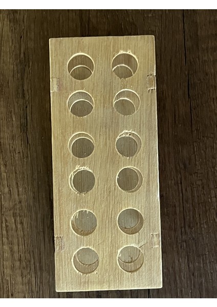 12'li Ahşap Tüp Standı Tüp Sporu [ Kan Tüpü ve Deney Tüpü (16*100MM) Uyumlu] indirimleri