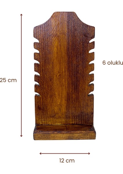 Ahşap Takı Standı, 6 Oluklu Vintage Görünümlü Kolye Bileklik Organizer, Aksesuar Düzenleyici indirimleri