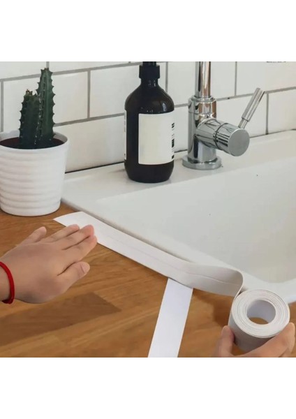Su Sızdırmaz Banyo Mutfak Lavabo Küvet Izolasyon Şerit Bant,lavabo Kenar Bandı 3.2 mt x 38 mm (4172) fiyatları