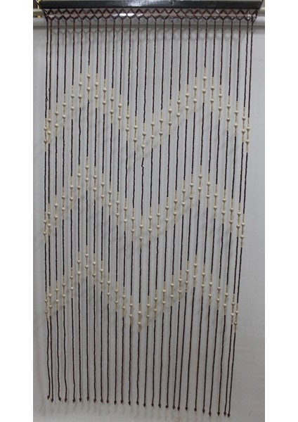 Ahşap Boncuklu Kapı Perdesi 90X190 Cm. 52 Sıra