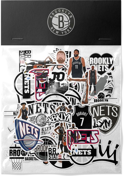 Brooklyn Nets Sticker Paketi -Bullet Journal - Ajanda - Planner - Defter - Laptop Etiket Çıkartma Çok Renkli 10 x 15 Paket Boyutu 3 x 5 cm Stickerlar Paket Içeriği 25 Adet Dadi Ramba Sticker
