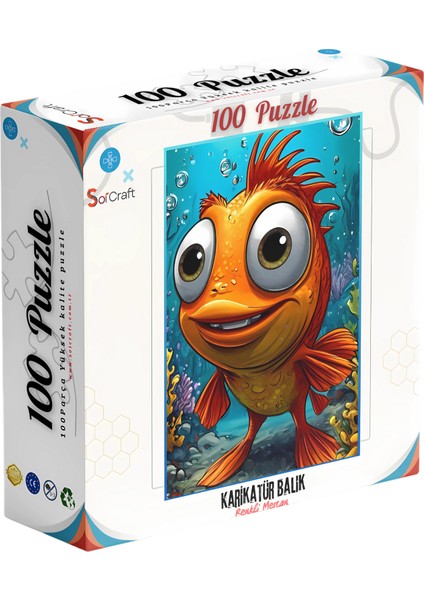 100 Parça Puzzle Çift Tasarım Tek Kutu Şehir Sahnesi