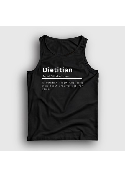 Unisex Siyah Dietitian V2 Sağlık Hediye Diyetisyen Atlet