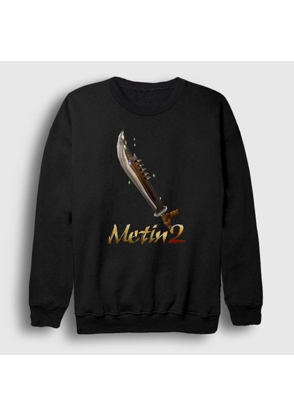 Unisex Siyah Essential Oyun Metin2 Sweatshirt