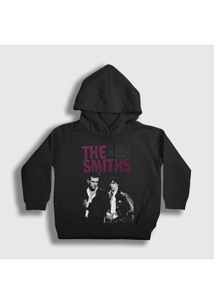 Unisex Çocuk Siyah Poster Müzik The Smiths Kapüşonlu Sweatshirt