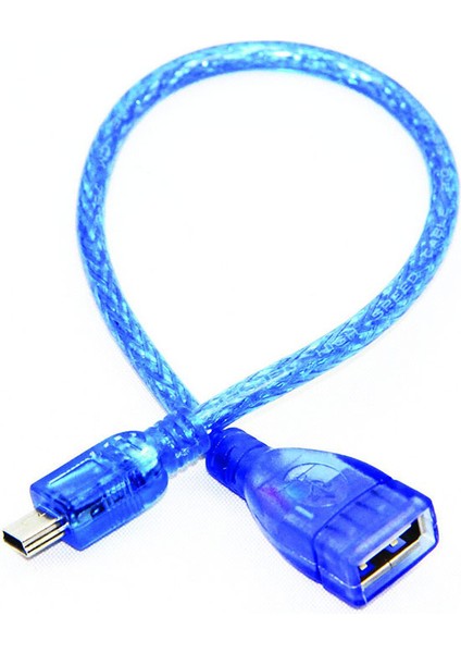 Mini USB Otg Kablo 5 Pin Otg Kablo Oto Teyp Flash Bellek Kablosu