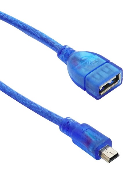 Mini USB Otg Kablo 5 Pin Otg Kablo Oto Teyp Flash Bellek Kablosu fırsatları