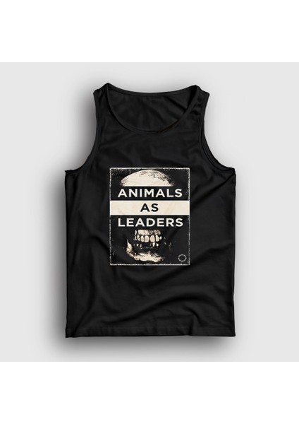 Unisex Siyah Skull Animals As Leaders Atlet