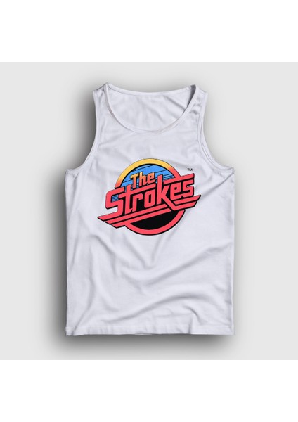 Unisex Beyaz Vintage Logo The Strokes Atlet