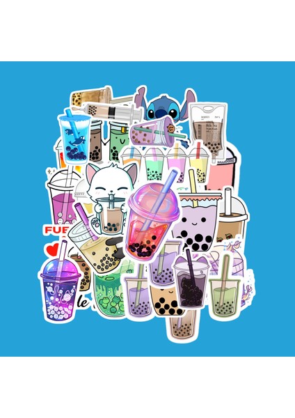 Bubble Tea Sticker Paketi -Bullet Journal - Ajanda - Planner - Defter - Laptop Etiket Çıkartma Çok Renkli 10 x 15 Paket Boyutu 3 x 5 cm Stickerlar Paket Içeriği 25 Adet Dadi Ramba Sticker