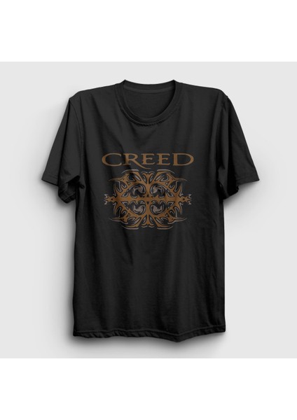 Unisex Siyah Band Müzik Creed T-Shirt