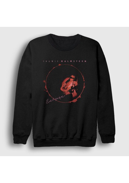 Unisex Siyah Eclipse Gitarist Yngwie Malmsteen Sweatshirt