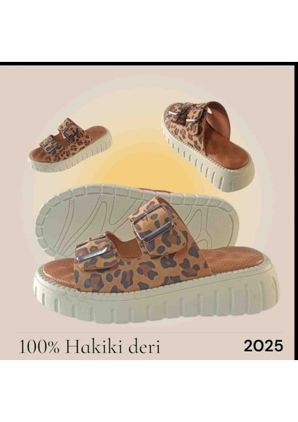 2521 Taba Leopar Deri Terlik