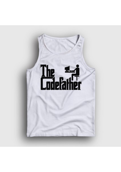 Unisex Beyaz The Codefather Yazilimci Coder Hacker Atlet