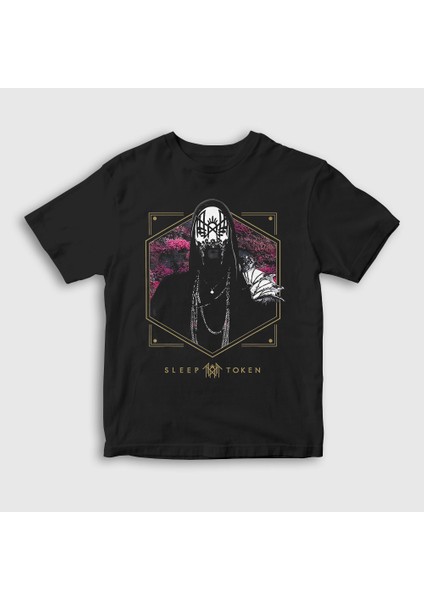 Unisex Çocuk Siyah Tour Müzik Sleep Token T-Shirt