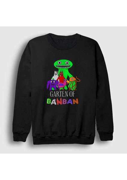 Unisex Siyah All Garten Of Banban Sweatshirt