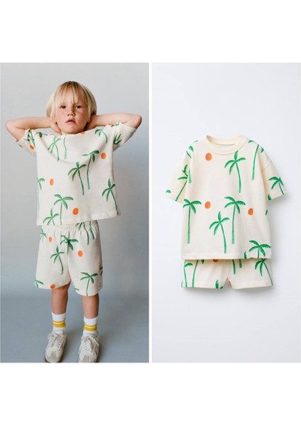 La'ciel Paris Palmiye Desenli Takım