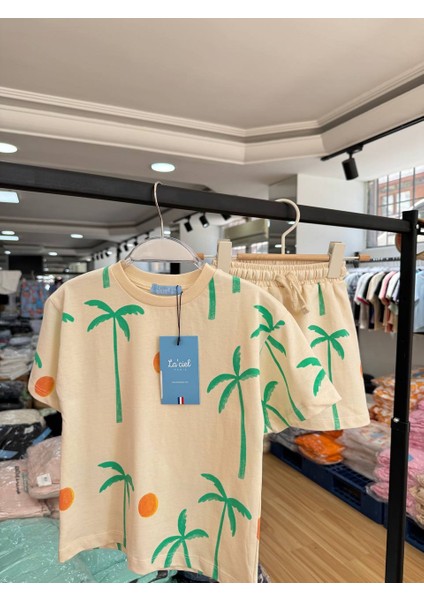 La'ciel Paris Palmiye Desenli Takım