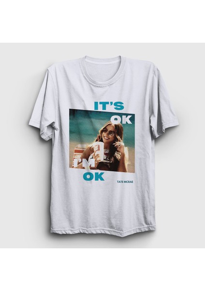 Unisex Beyaz It's Ok I'm Ok Tate Mcrae T-Shirt