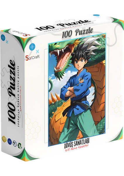 100 Parça Puzzle Çift Tasarım Tek Kutu Naruto Uzumaki