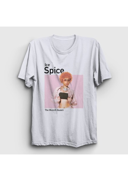 Unisex Beyaz Poster Ice Spice T-Shirt