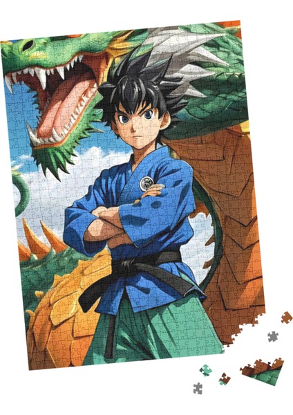 100 Parça Puzzle Çift Tasarım Tek Kutu Naruto Uzumaki
