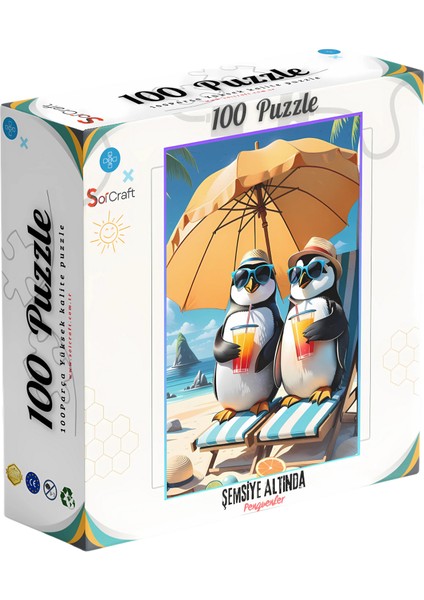 100 Parça Puzzle Çift Tasarım Tek Kutu Batı Silahşörlar